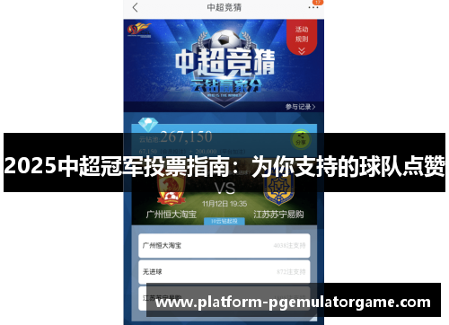 2025中超冠军投票指南：为你支持的球队点赞