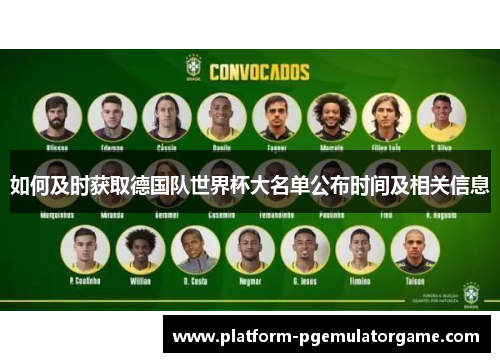 如何及时获取德国队世界杯大名单公布时间及相关信息